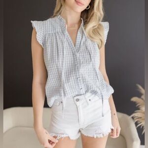 Neuflora Gingham Buttondown Blouse